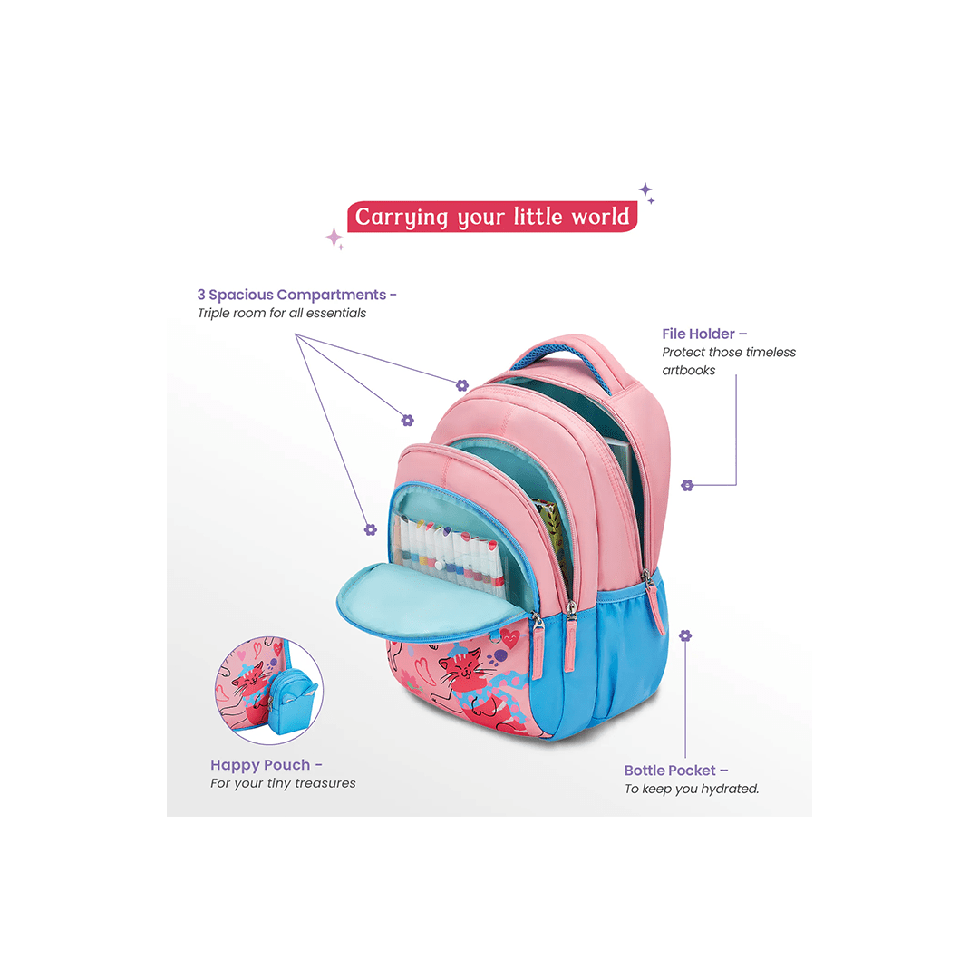 Genie Toys Genie Purrfect Small Backpack for Kids (4-7 Years)