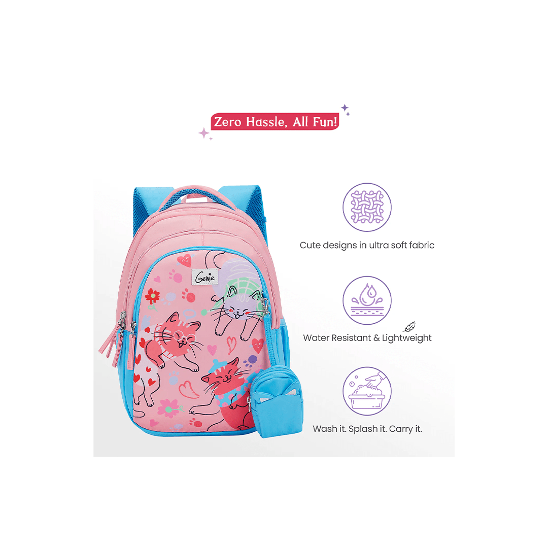 Genie Toys Genie Purrfect Small Backpack for Kids (4-7 Years)