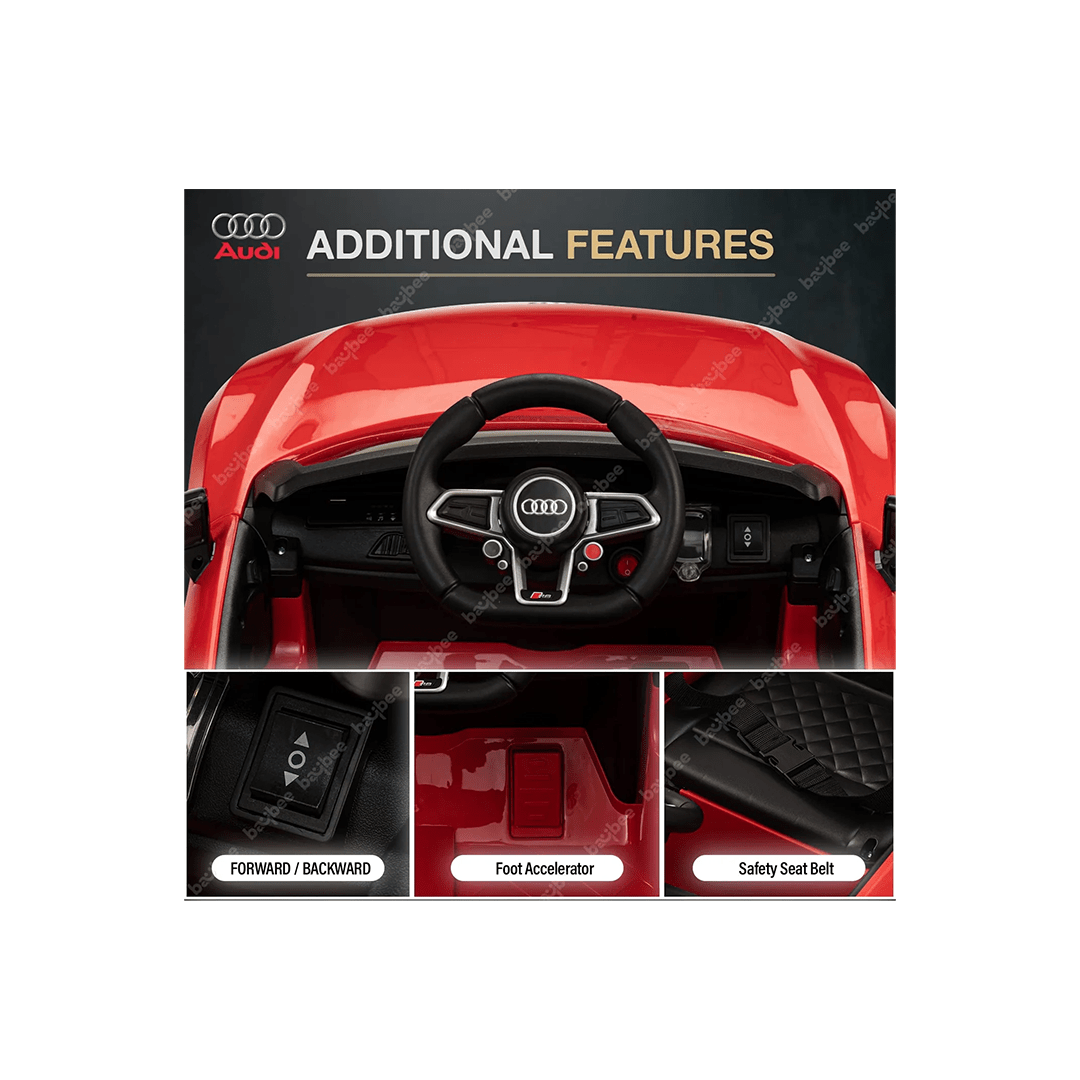 Baybee Ride-ons Baybee Official Licensed Audi R8 Battery Operated Electric Car with Light & Music For Kids (1-6 Years)