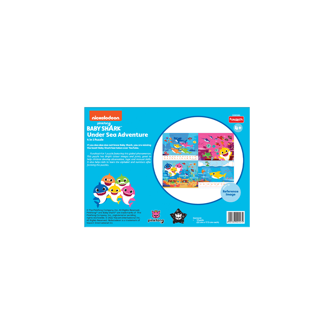 Funskool Toys Funskool BABY SHARK 4 IN 1 PUZZLE (4 years+)