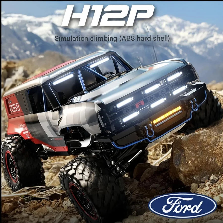 MJX R/C Hyper Go H18P Ford Bronco R 1:12 Scale Super Motor Brushless RC Off-Road Truck | High Performance 4WD Remote Control Rock Crawler Racing Car with Rugged Off-Road Tyres | Ford Bronco R Licensed RC Model