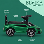 Baybee Push Ride-On Car for Kids 1-3 Years - Toy With Music, Storage & Backrest | Baby Toddler Drive Car (Elvira)