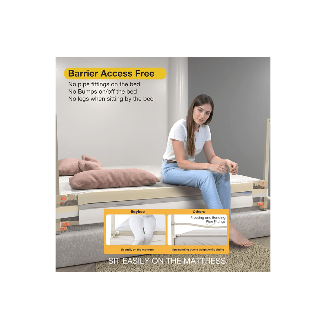 Baybee Other Gears Baybee Baby Bed Rail Guard – 28 Height Adjustable, Foldable Portable Safety Protector for Babies - 200 x 80 cm