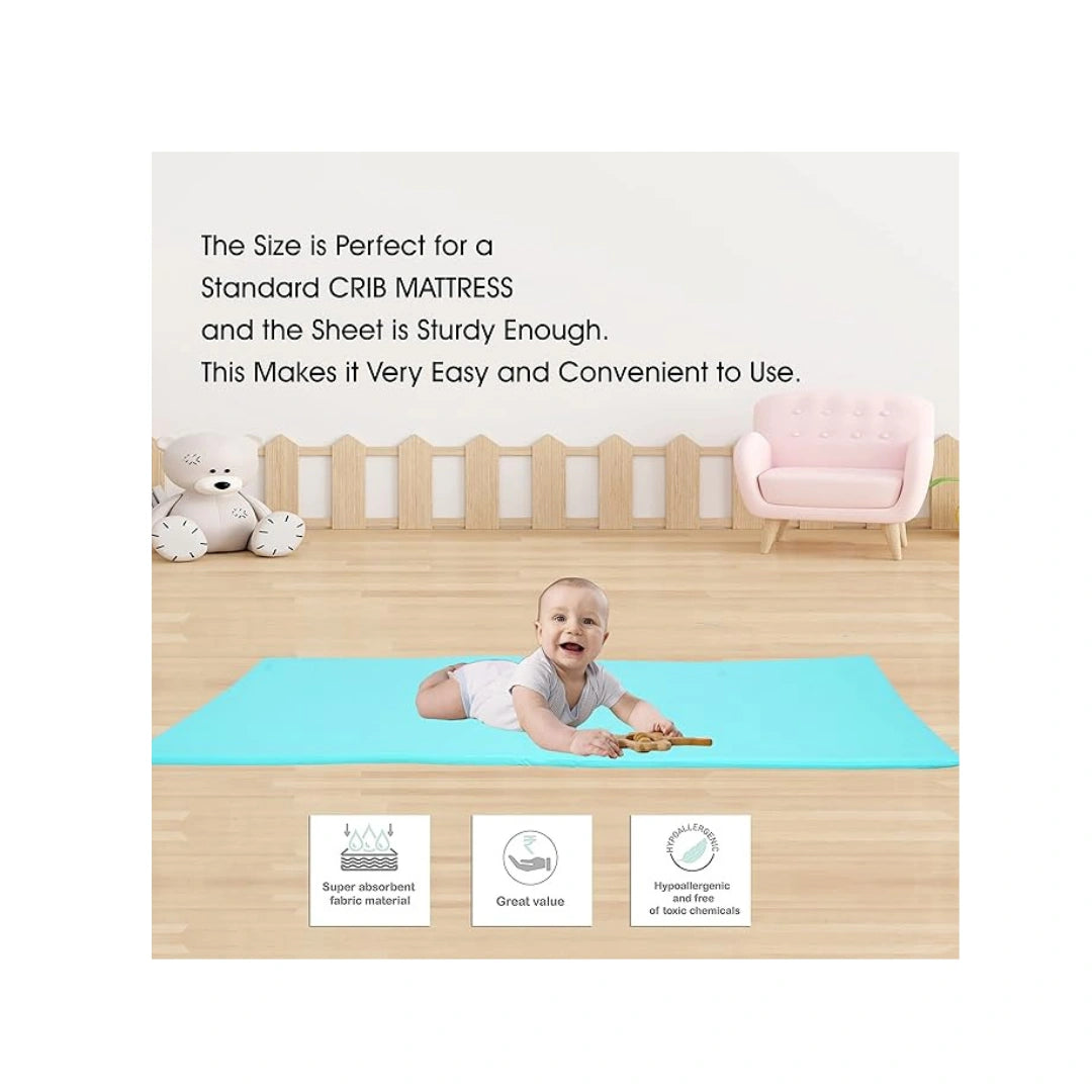 Soft waterproof baby bed mat