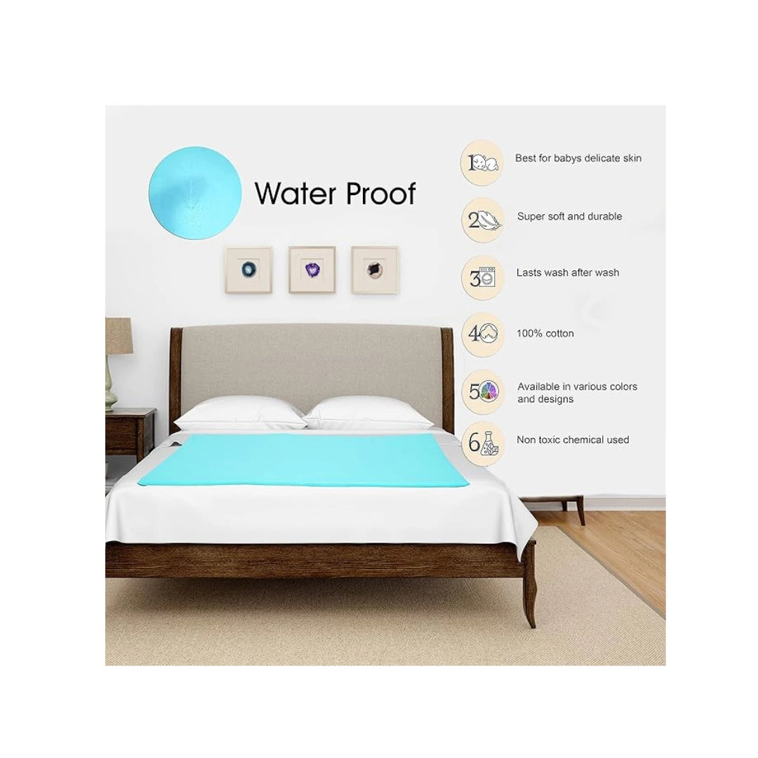Soft waterproof baby bed mat
