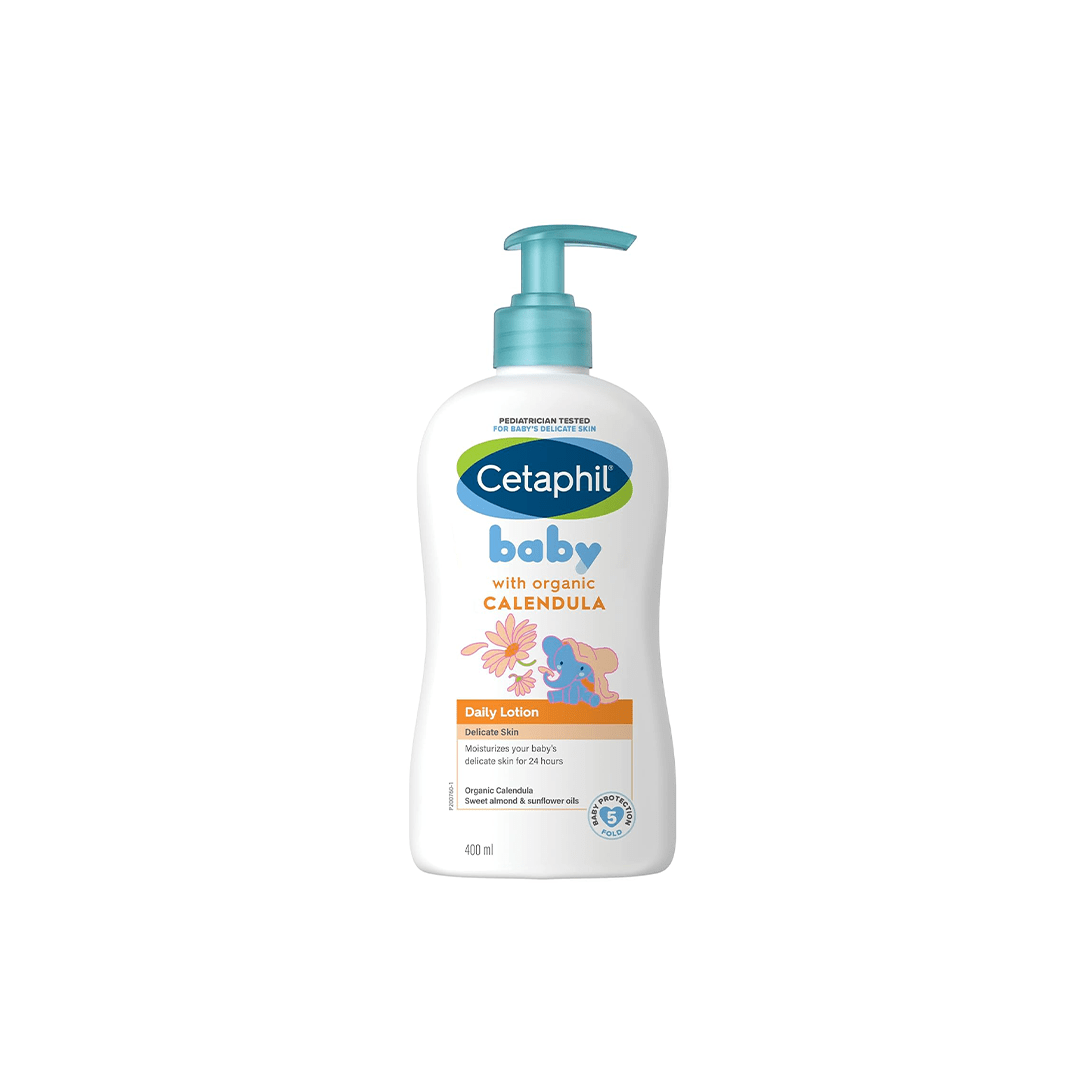 Cetaphil Baby Care Cetaphil Baby Organic Calendula Daily Moisturizing Lotion for Face & Body For Kids 400ml