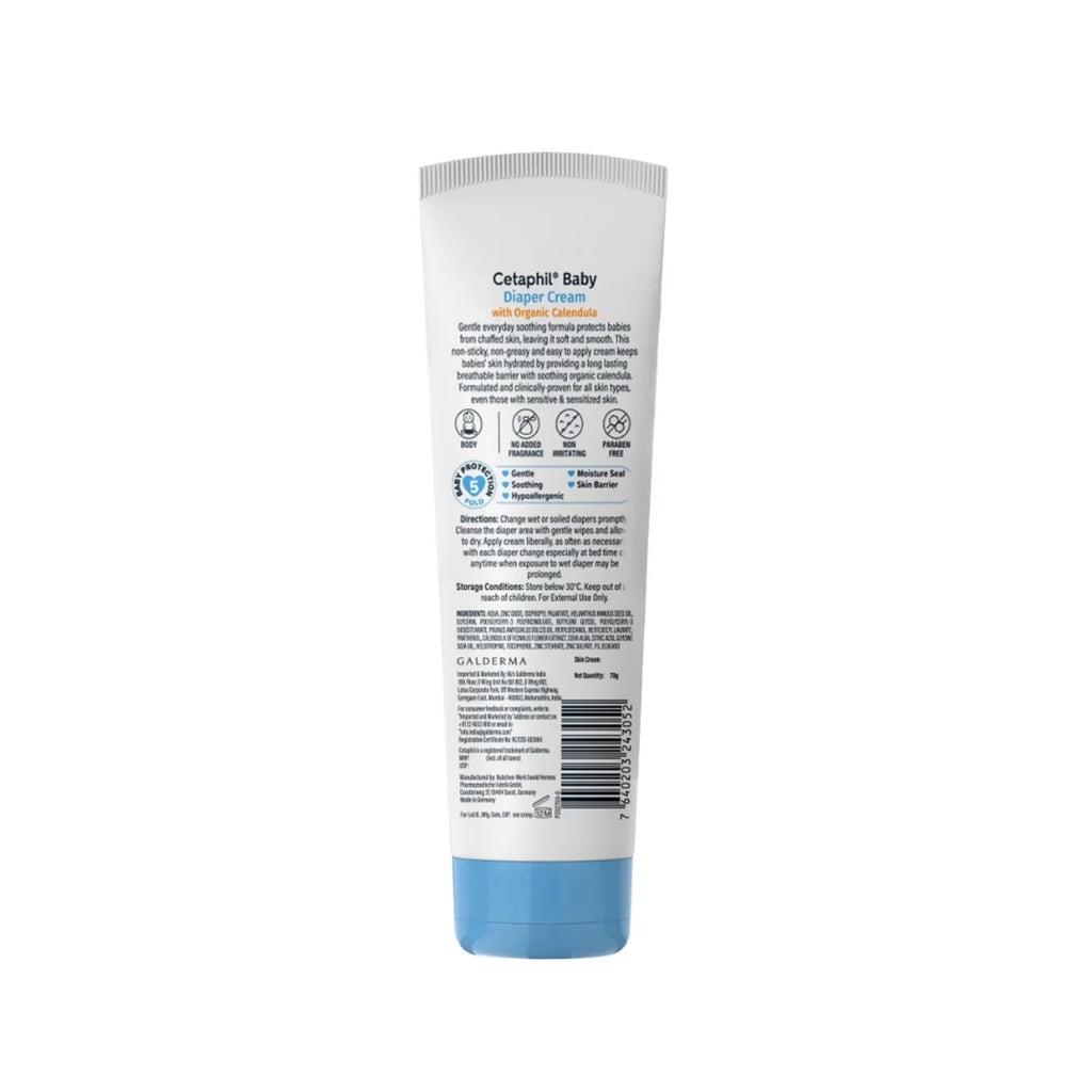 baby diaper cream with organic calendula 70g