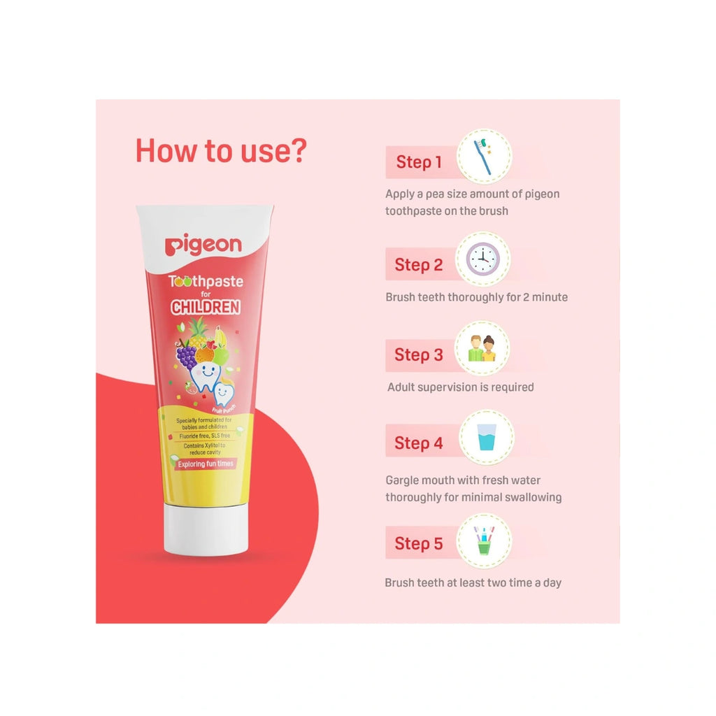 Fruit punch toothpaste tube for babies and kids 45g