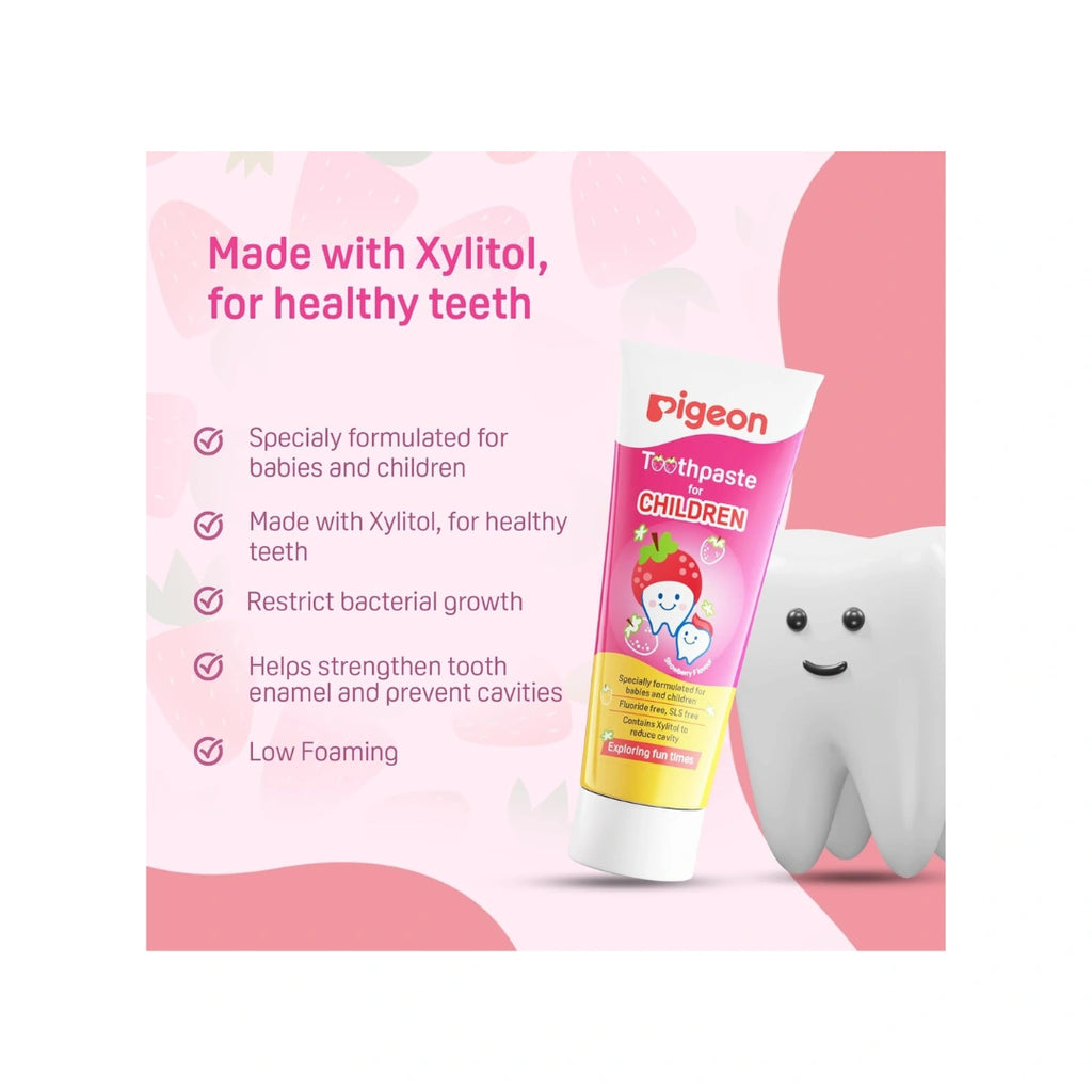 Strawberry toothpaste tube for babies and kids 45g