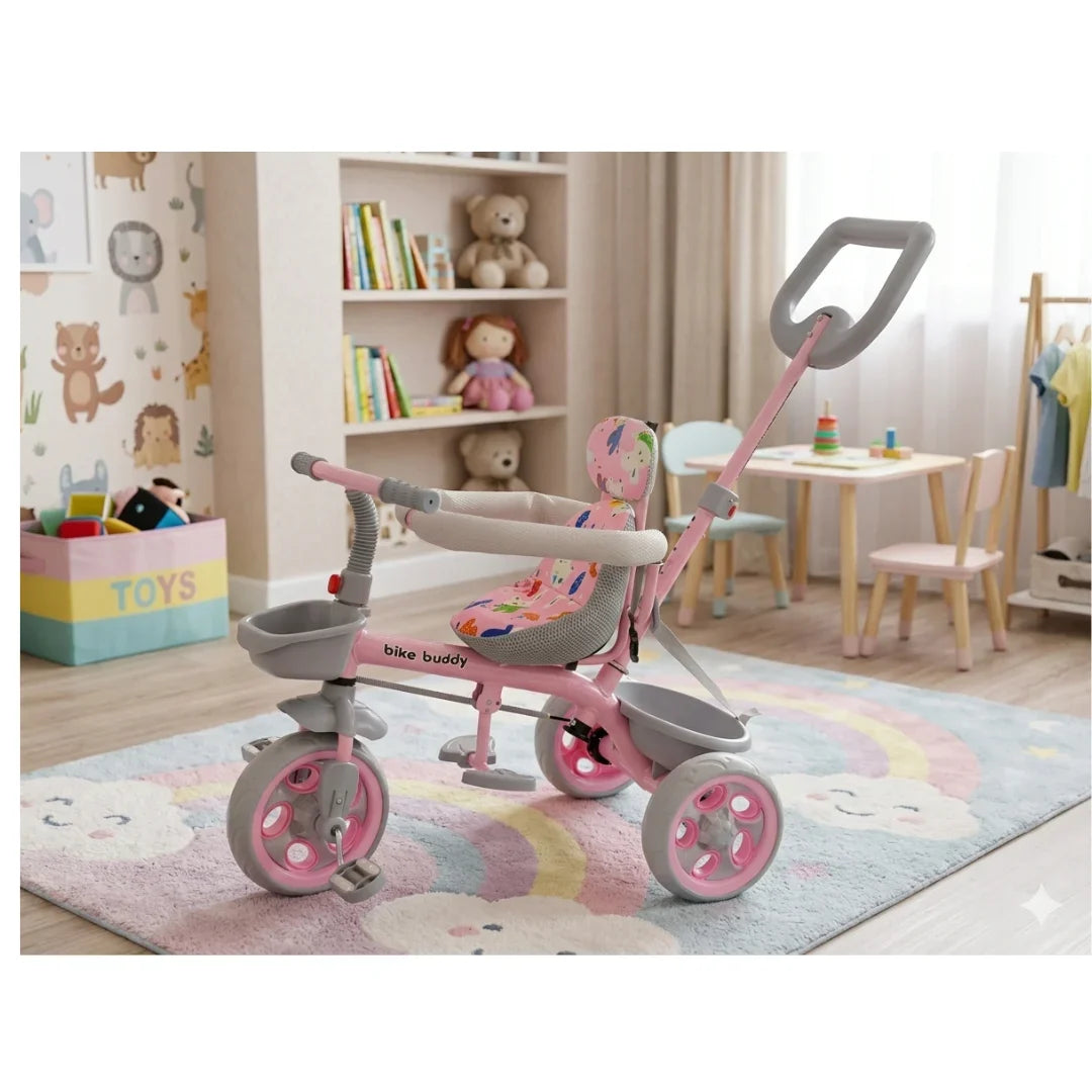 Baby Tricycle with Parent Push Handle.