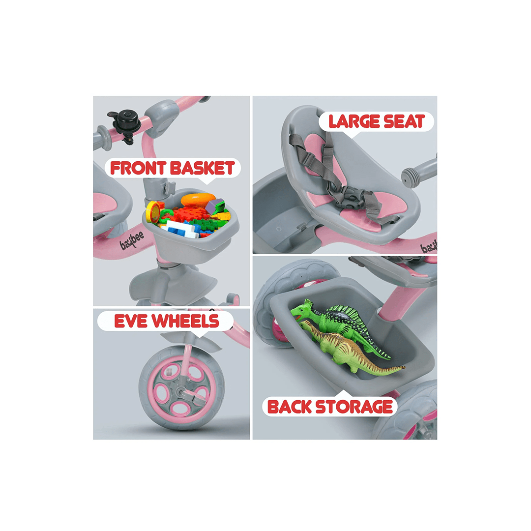 Baybee Ride-ons Baybee Beagle Baby Cycle for Kids, Plug Kids Tricycle With Seat Belt| Baby Tricycles for Kids (2-5 Years)