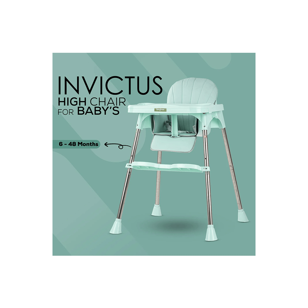 Baybee Other Gears Baybee Invictus Convertible High Chair for kids with Adjustable Height, Footrest, Safety Belt and Cushion
