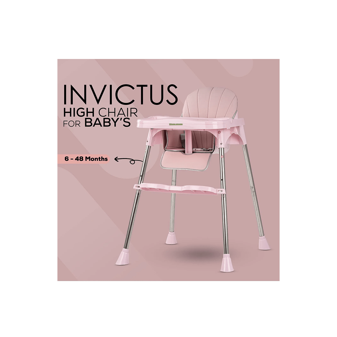 Baybee Other Gears Baybee Invictus Convertible High Chair for kids with Adjustable Height, Footrest, Safety Belt and Cushion