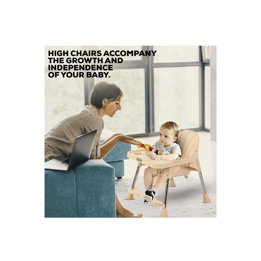 Baybee Other Gears Baybee Invictus Convertible High Chair for kids with Adjustable Height, Footrest, Safety Belt and Cushion