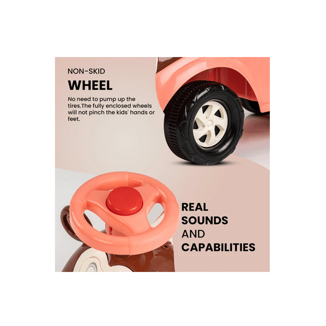 Baybee Ride-ons Baybee Noddy Push Ride on Baby Car for Kids with Music & Horn Button(1-3 Years)