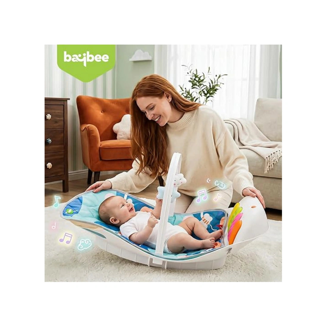 play gym rocker with mosquito net