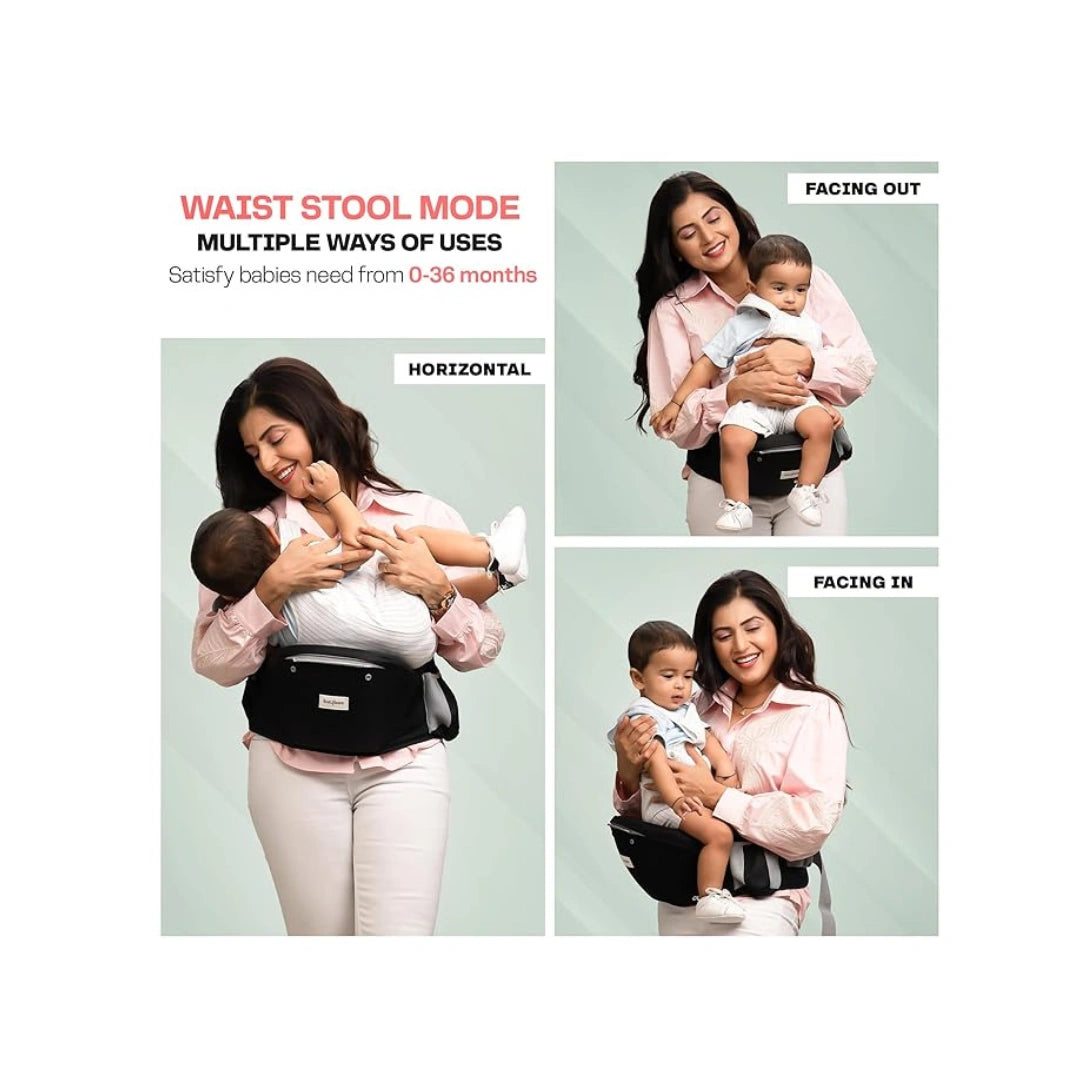 6-in-1  baby carrier with hip seat