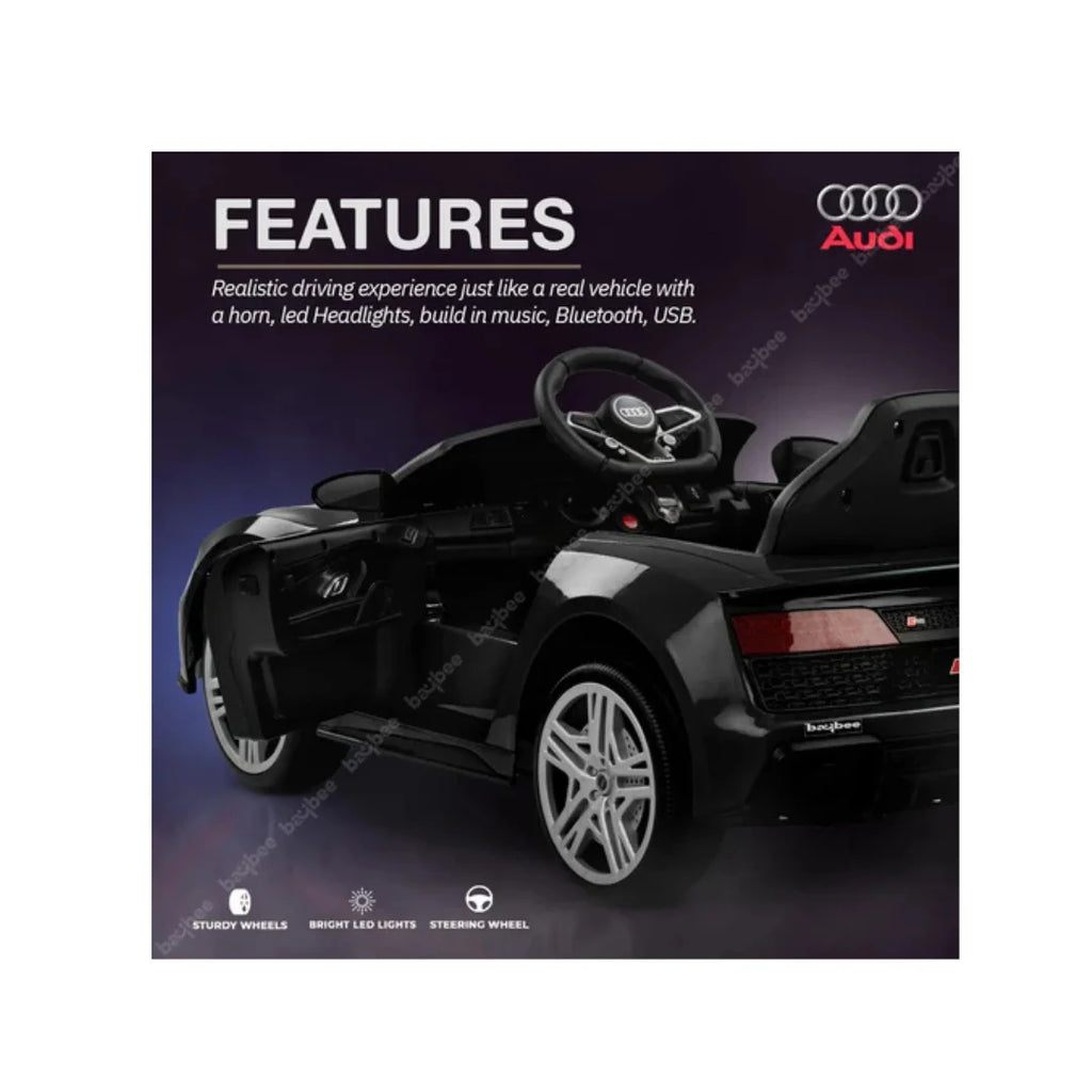 Black Audi R8 kids ride-on car