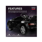Black Audi R8 kids ride-on car