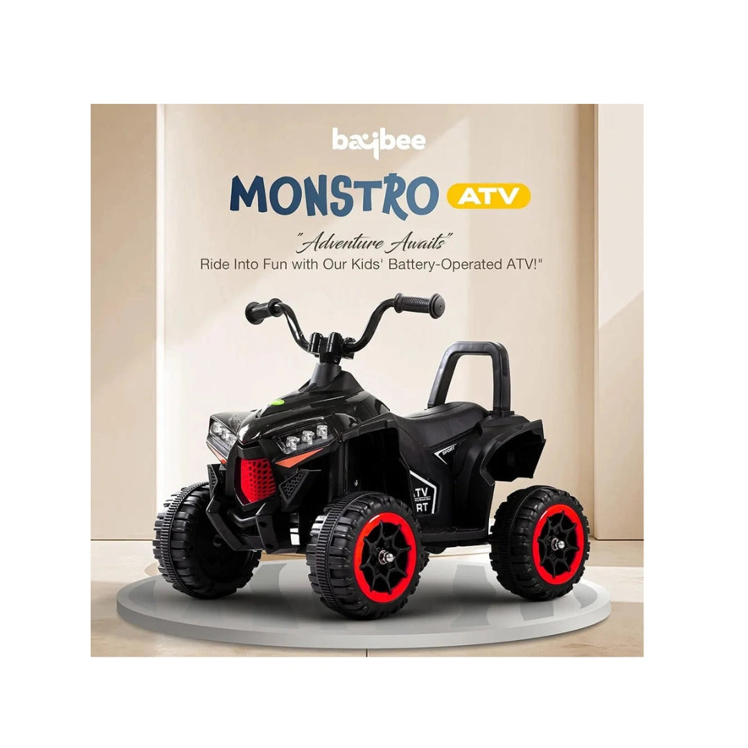 Black kids ATV battery ride-on bike