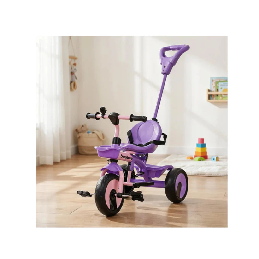 Kids tricycle with baskets and belt