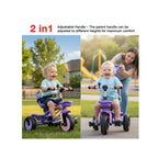 Kids tricycle with baskets and belt