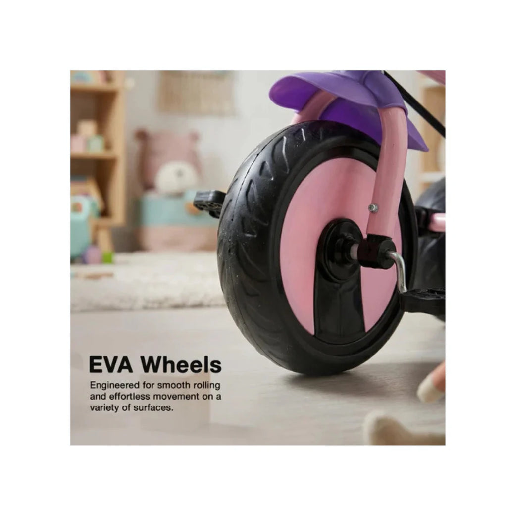 Kids tricycle with baskets and belt