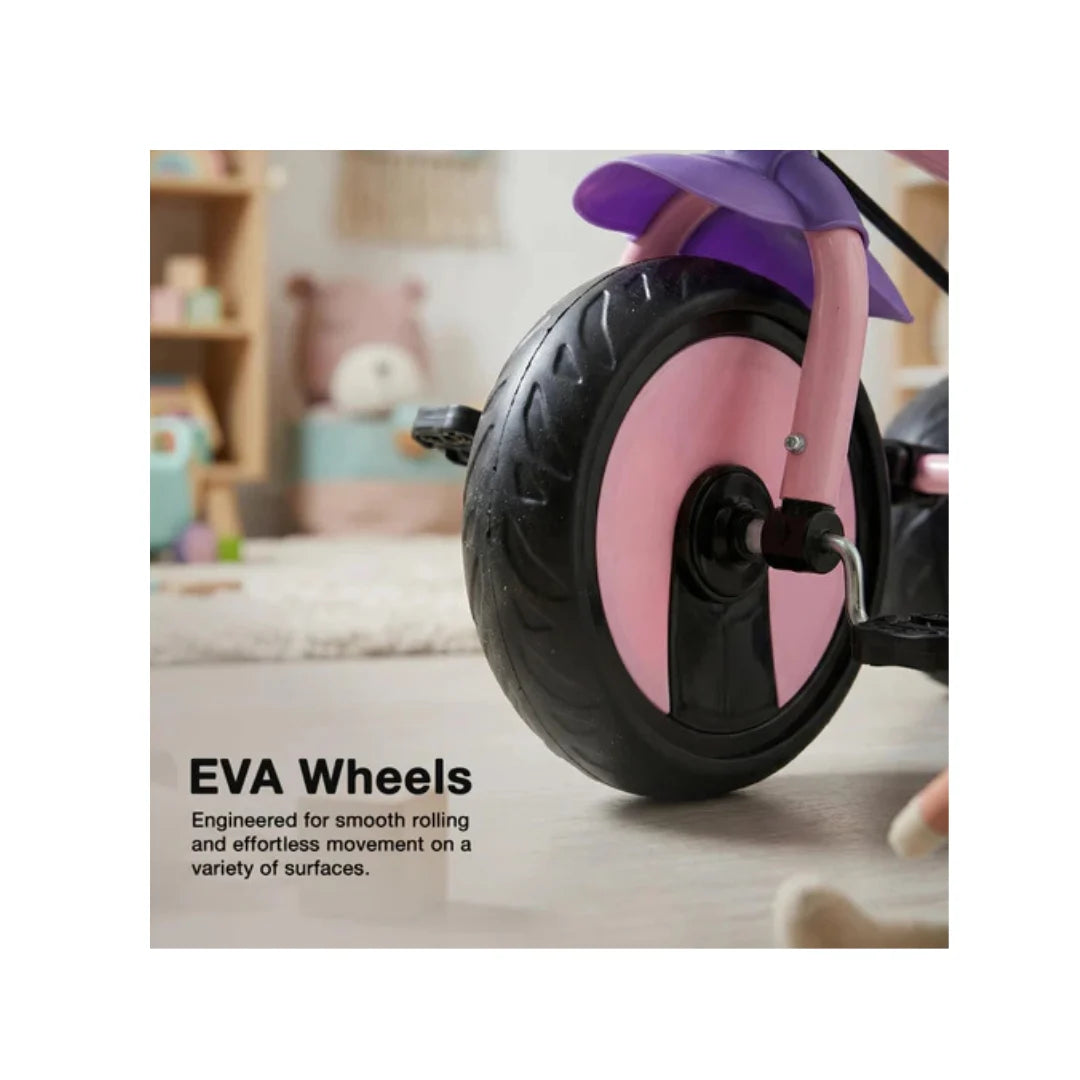 Kids tricycle with baskets and belt