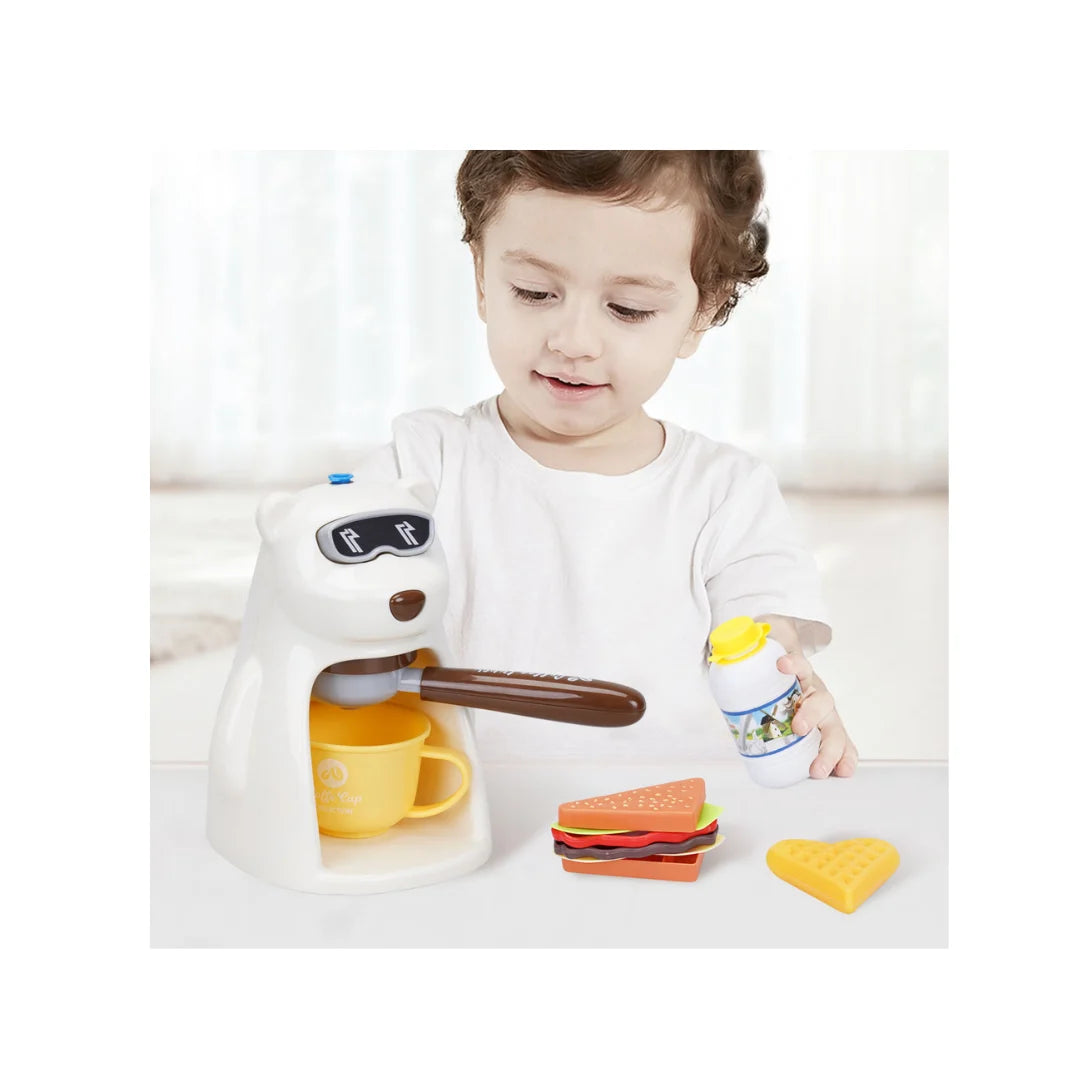 Bear-themed coffee machine set