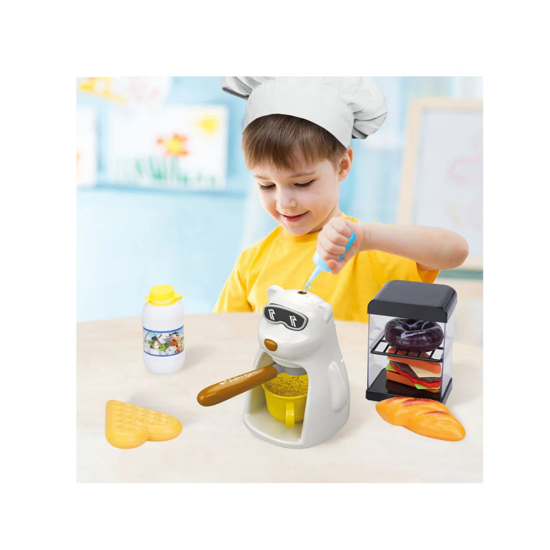 Bear-themed coffee machine set