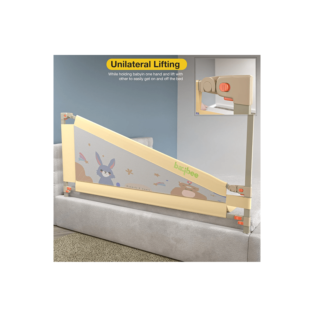 Baybee Other Gears Baybee Baby Bed Rail Guard for Baby Safety with 28 Height Adjustable, Portable Bed Side Protector for Baby Falling -150 x 80 cm