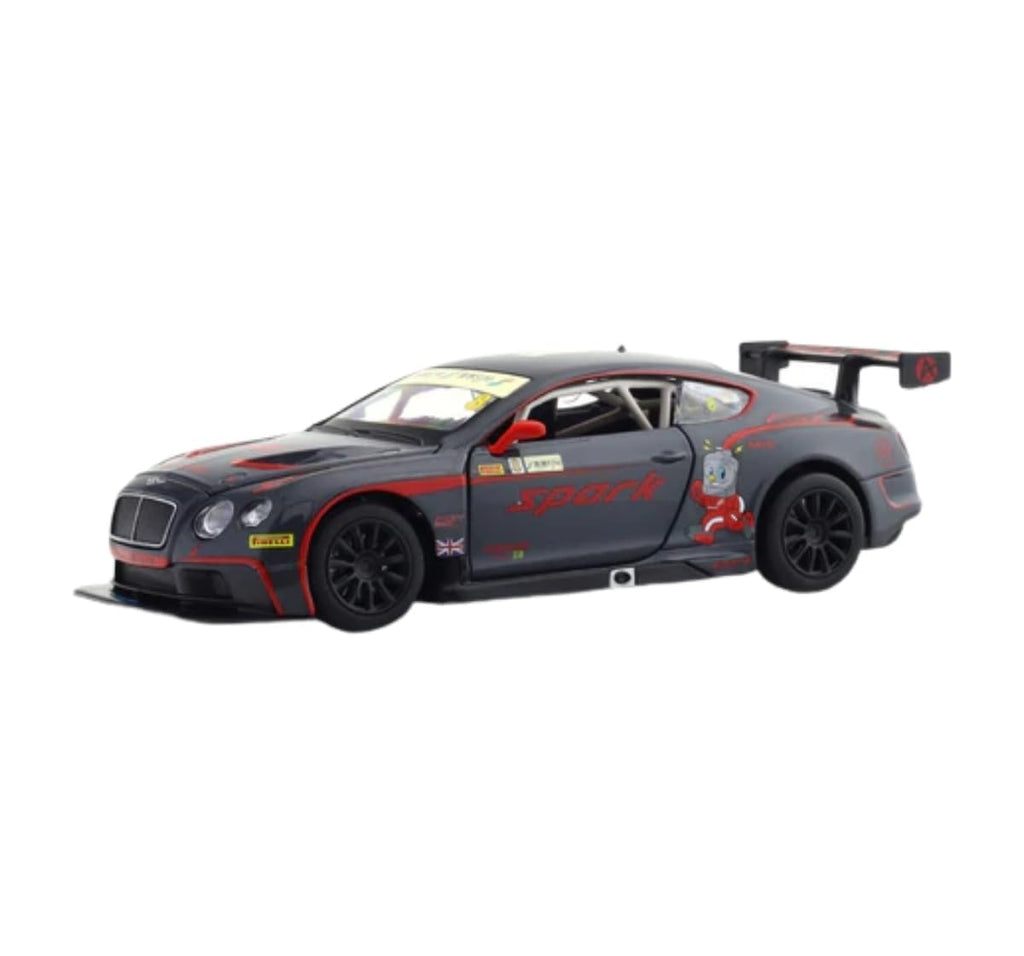 CCA 1:24 Bentley Continental GT3 Die-Cast Car with Openable Hood & Doors, Lights and Sound Toy Vehicle for Kids