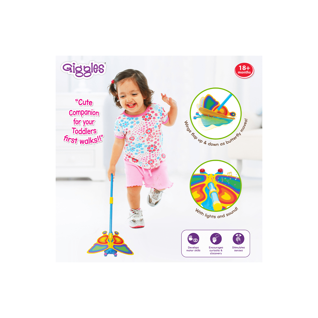 Funskool Toys Funskool Giggles Betty The Butterfly Push Along Toy (18 Months+)