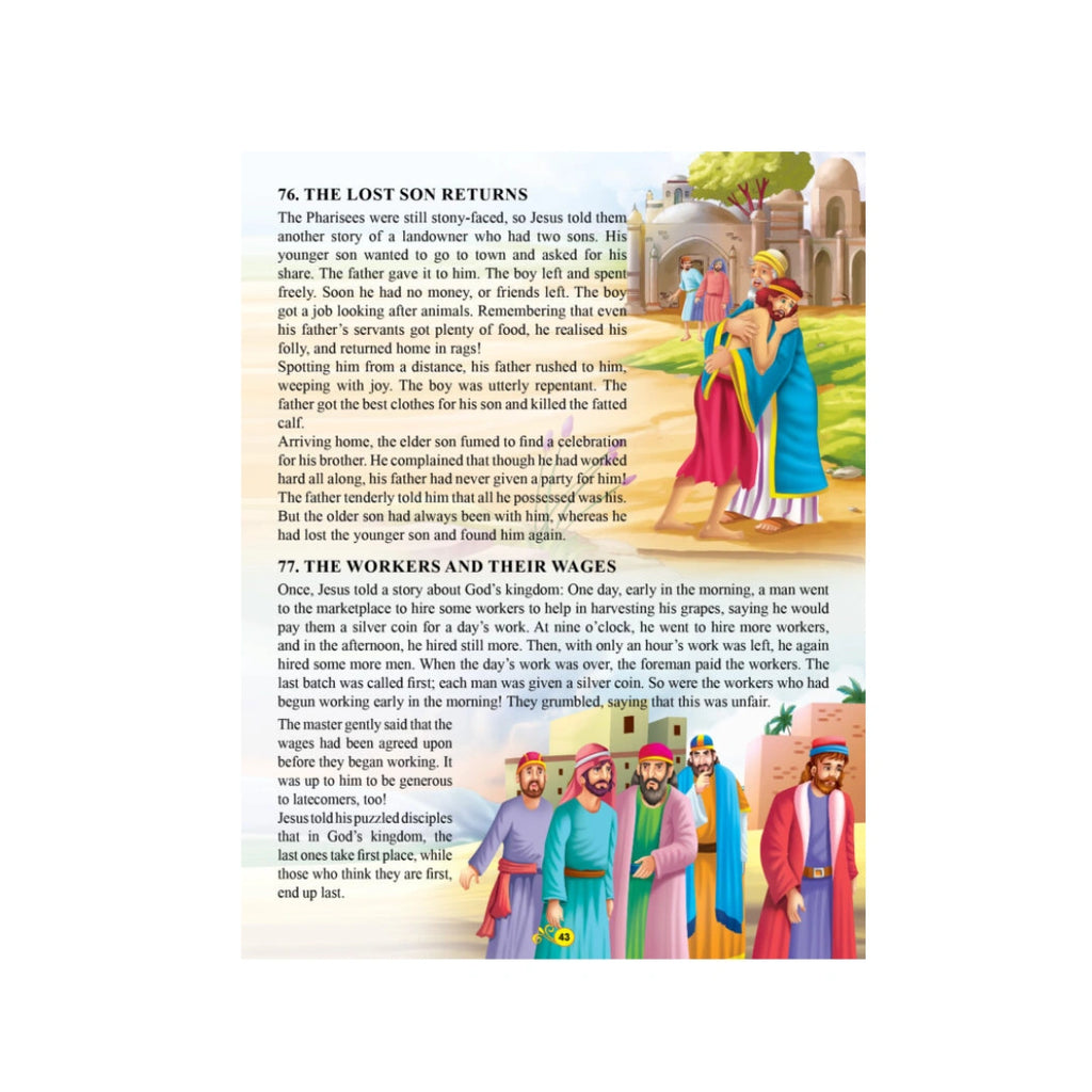 Kids’ Bible storybook with simple stories and illustrations.