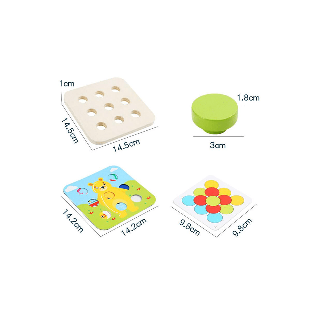 The Clever Clogs Toys The Clever Clogs Big Peg Mosaic (3 Years+)