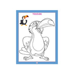 Bird colouring book with bird pictures for kids.