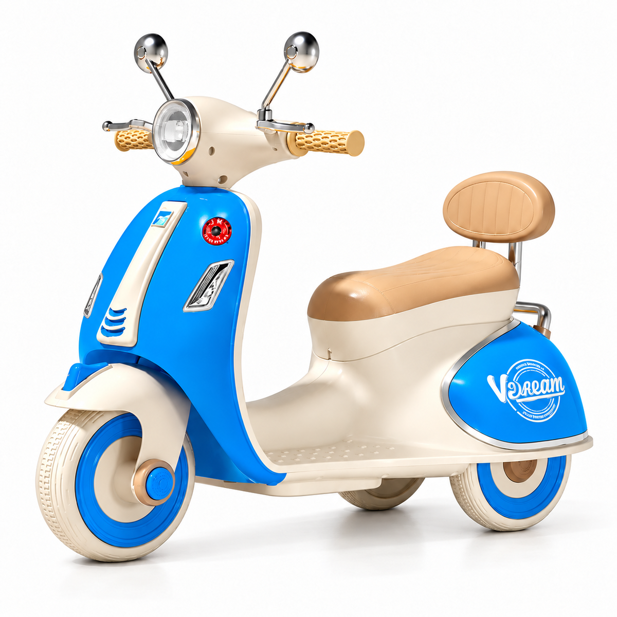 Star Vintage Vespa Battery Operated Bike for Kids, Ride on Toys Kids Bike Scooty Double Motor with Remote Control | Baby Rechargeable Battery Bike | Electric Bike for Kids (2 Years+) Color as Per Availability