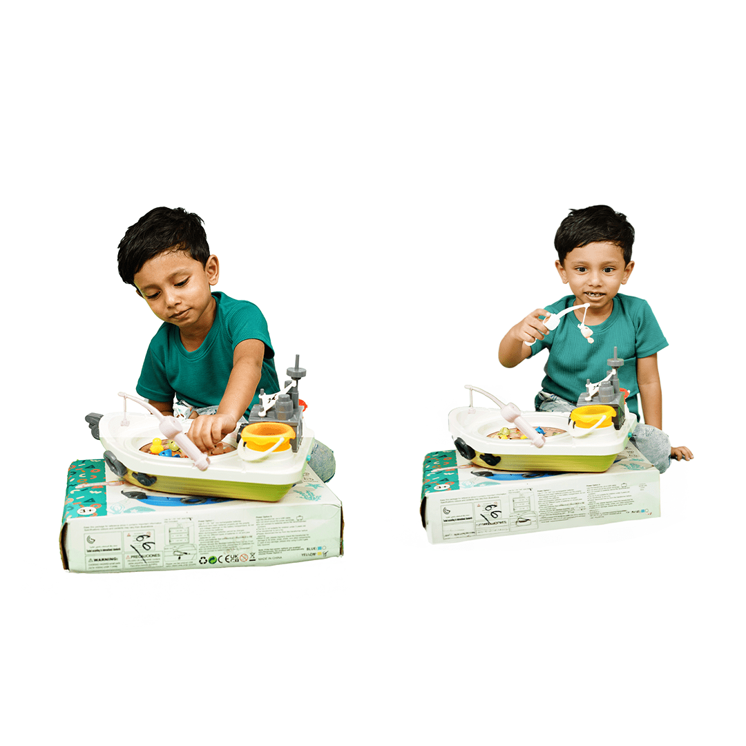 Baan Toys Toys The Magic Lamps Fishing Boat Bath Toy Set For Kids (3 Years+)