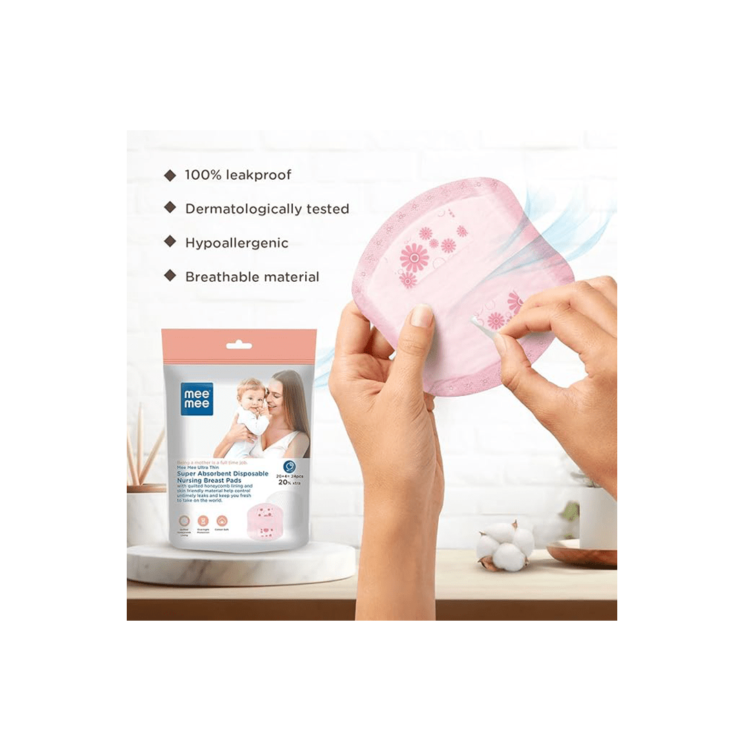 Mee Mee Maternity Products Mee Mee Ultra Thin Super Absorbent Disposable Maternity Nursing Breast Pads 24 Pcs