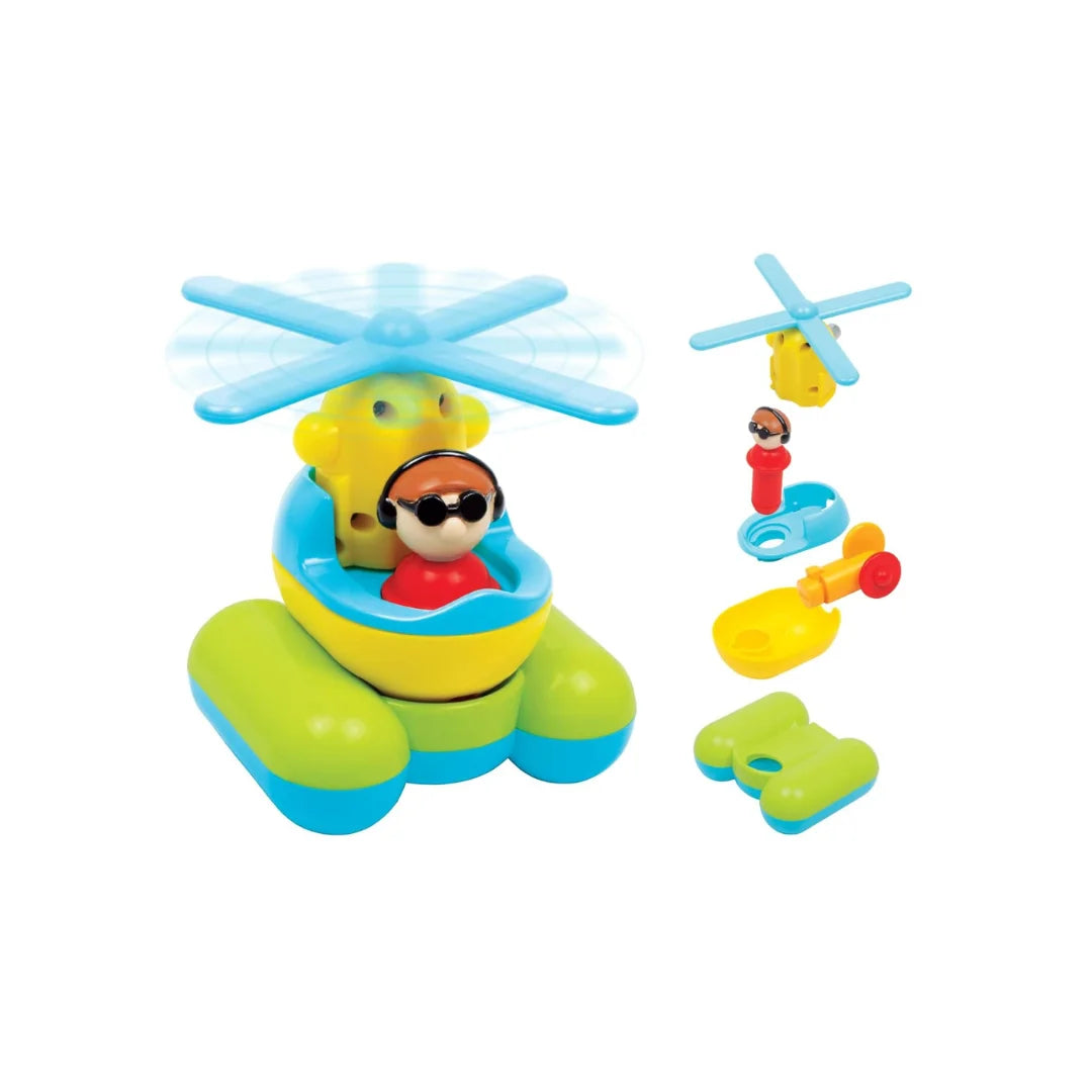Build N Play Helicopter,DIY Activity Toy with Pull Back,Improves Logical Thinking,MulticolorPreschool Toys (12 Months+)
