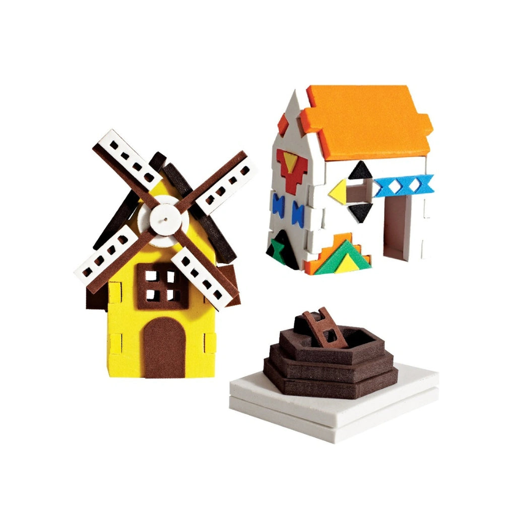 3D world houses foam model kit
