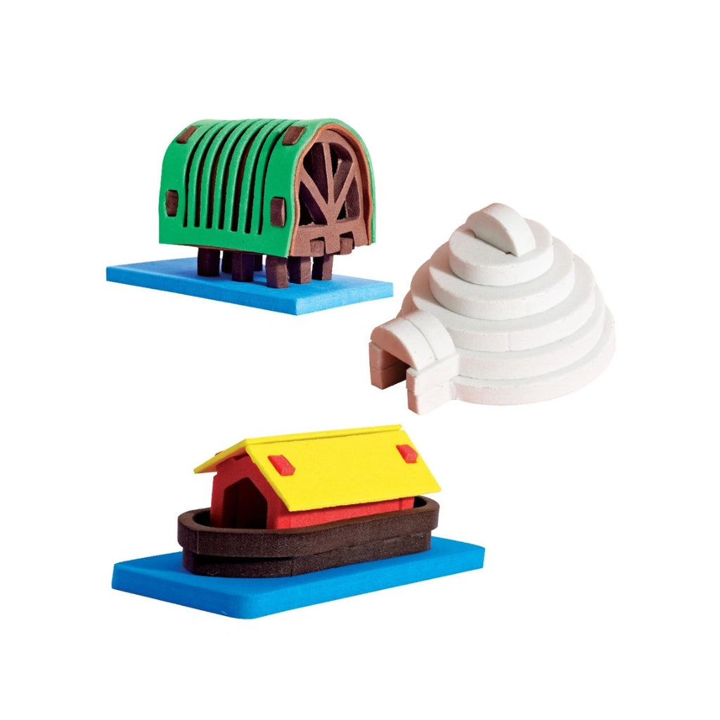 3D world houses foam model kit