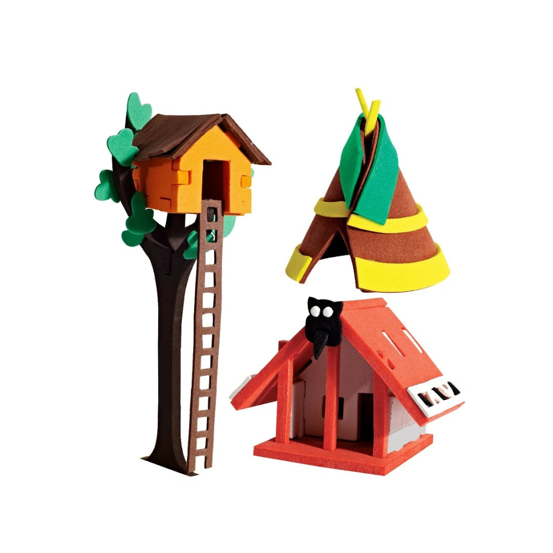 3D world houses foam model kit