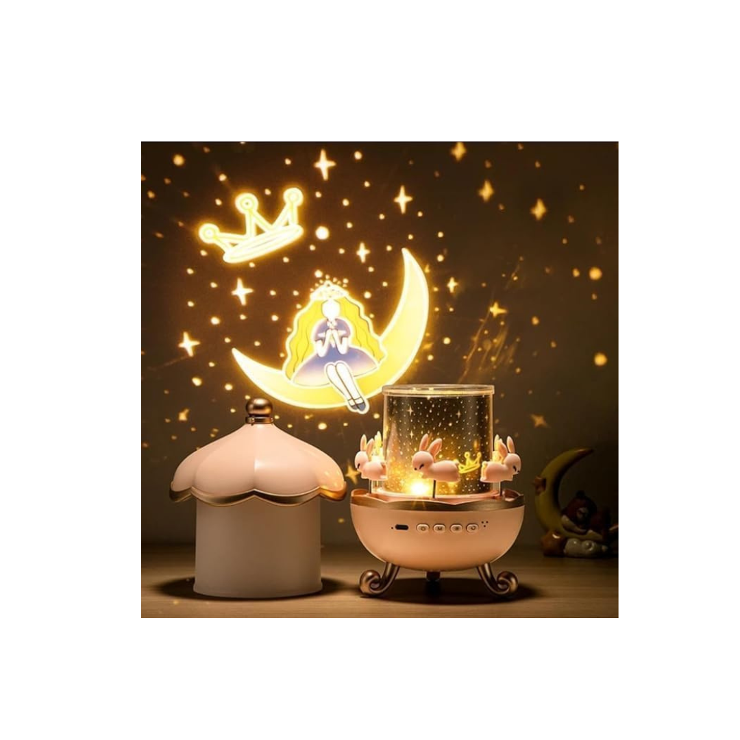 Bunny Carousel Night Light Projector Lamp