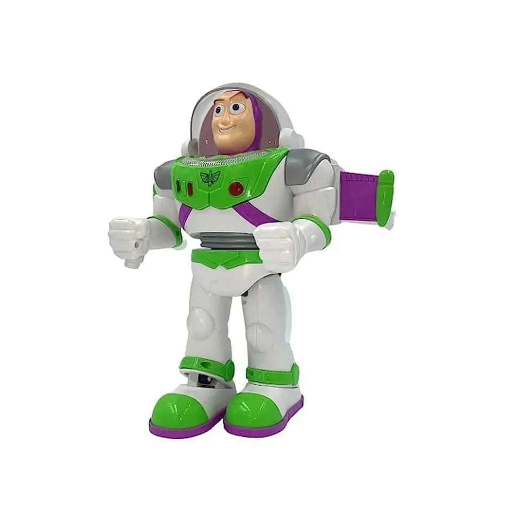 Buzz Lightyear RC robot with lights, sounds, and walking action.