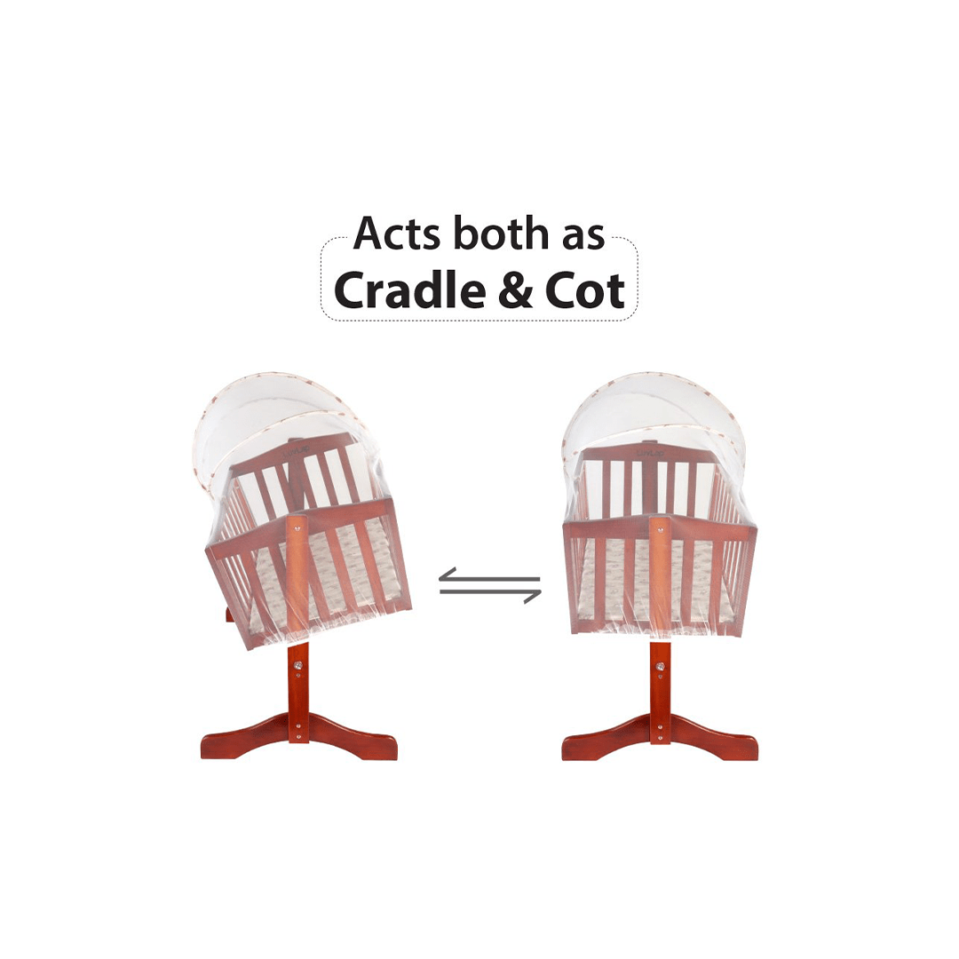 LuvLap Room Decors Luvlap C-10 Baby Wooden Cot Cum Rocker , Baby Cradle For New Born (0-12 Months)