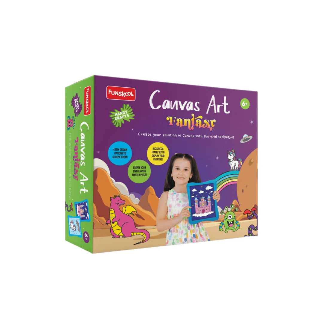 Fantasy canvas art kit for kids