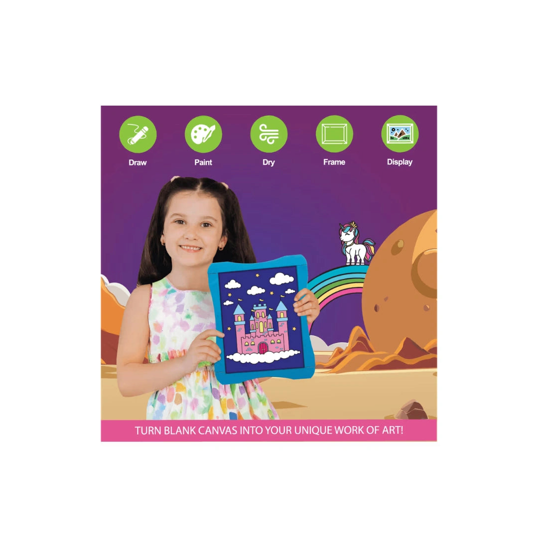 Fantasy canvas art kit for kids