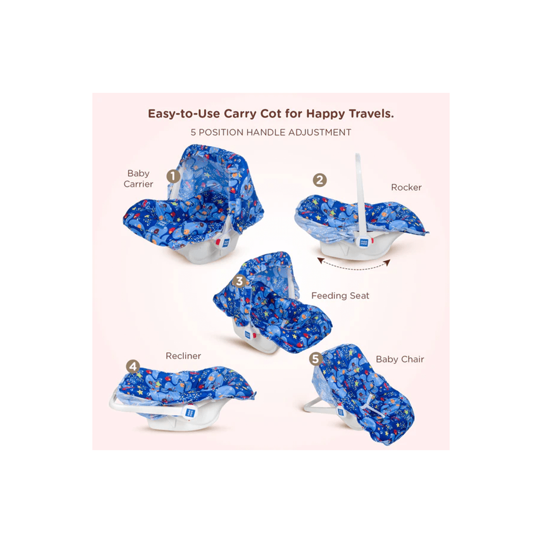 Mee Mee Other Gears Mee Mee 5 In 1 Baby Cozy Carry Cot Cum Rocker (0-9 Months)
