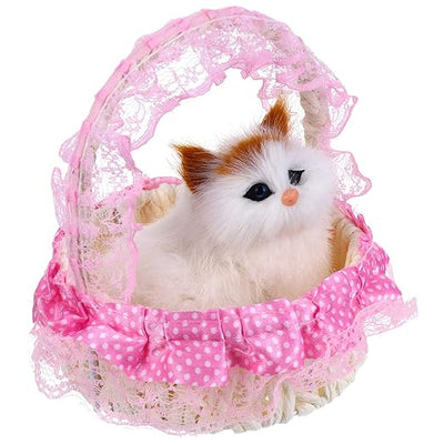 Cat in Basket Doll Mini Kitten